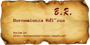 Bornemissza Rózsa névjegykártya